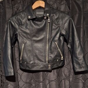 Urban Outfitters Black Quilted Leather Biker Jacket